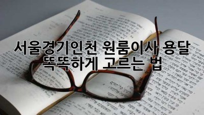 서울/경기/인천 원룸이사, 용달 똑똑하게 고르는 법 🚚📦