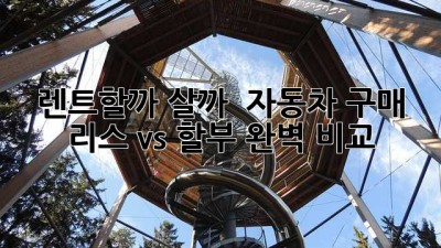 🚗 렌트할까? 살까? 🤔 자동차 구매, 리스 vs 할부 완벽 비교!