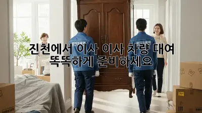 진천에서 이사? 이사 차량 대여, 똑똑하게 준비하세요!
