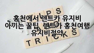 홍천에서 렌트카 유지비 아끼는 꿀팁 🚗💨 #렌트카 #홍천여행 #유지비절약